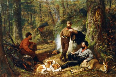 Halt on the Portage, 1871 av Arthur Fitzwilliam Tait