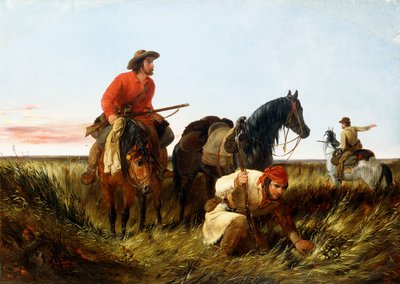 Trappers Following the Trail: At Fault, 1851 av Arthur Fitzwilliam Tait