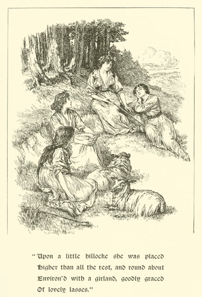 Sir Calidore, Knight Of Courtesy, Coridon And Pastorella (gravyr) av Arthur George Walker