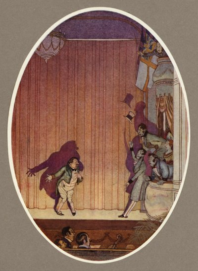 En rad i en omnibus, låda (färg litho) av Arthur George Watts