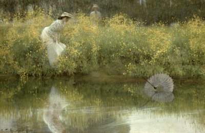Förlorat parasoll av Arthur Hacker