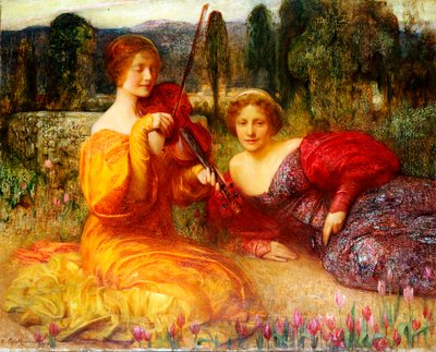 Tystnadens musiker, 1900 av Arthur Hacker