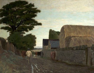 Körning upp till mjölk, 1881 av Arthur Hawksley