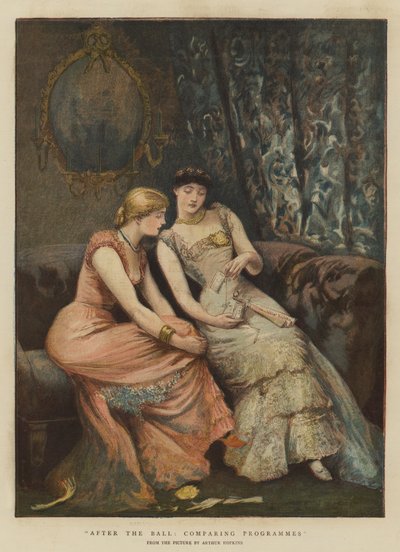 Efter balen, jämförelse av program (chromolitho) av Arthur Hopkins