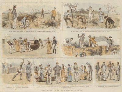 Allt om vår Lawn-Tennis Club (chromolitho) av Arthur Hopkins