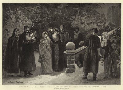 Amatuer Waits, en Country House Party som serenade deras vänner på julafton av Arthur Hopkins