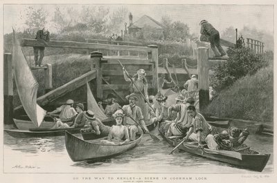 På väg till Henley - en scen i Cookham Lock av Arthur Hopkins