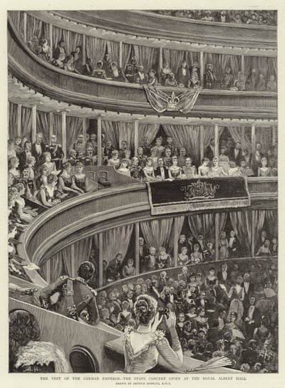 Den tyska kejsarens besök, statskonserten i Royal Albert Hall av Arthur Hopkins