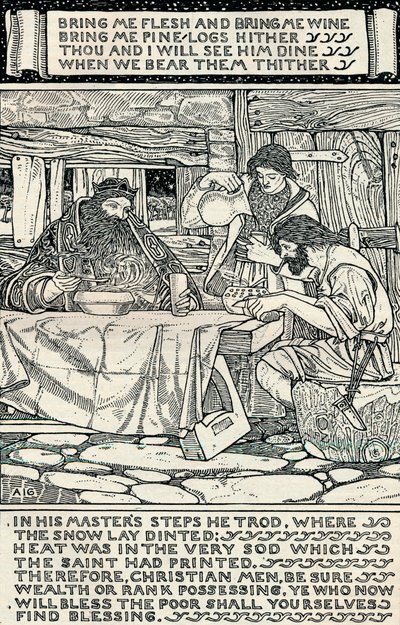 Gode kung Wenceslas, 1895 av Arthur Joseph Gaskin