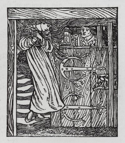 HC Andersen: Prinsessan och ärten (litho) av Arthur Joseph Gaskin