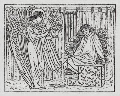 Hans Christian Andersen: De röda skorna (litho) av Arthur Joseph Gaskin