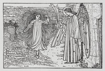Hans Christian Andersen: De röda skorna (litho) av Arthur Joseph Gaskin