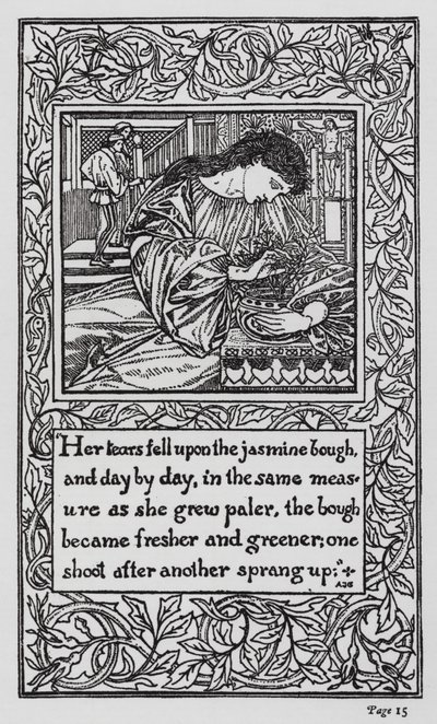 HC Andersen: Rosenälven (litho) av Arthur Joseph Gaskin