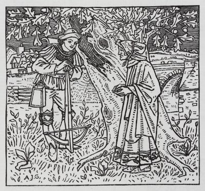 Hans Christian Andersen: The Tinder Box (litho) av Arthur Joseph Gaskin