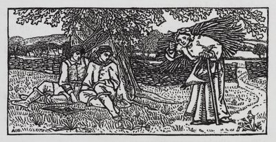 Hans Christian Andersen: The Traveling Companion (litho) av Arthur Joseph Gaskin
