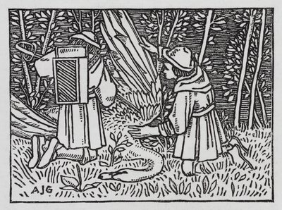 Hans Christian Andersen: The Traveling Companion (litho) av Arthur Joseph Gaskin