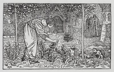 Hans Christian Andersen: De vilda svanarna (litho) av Arthur Joseph Gaskin