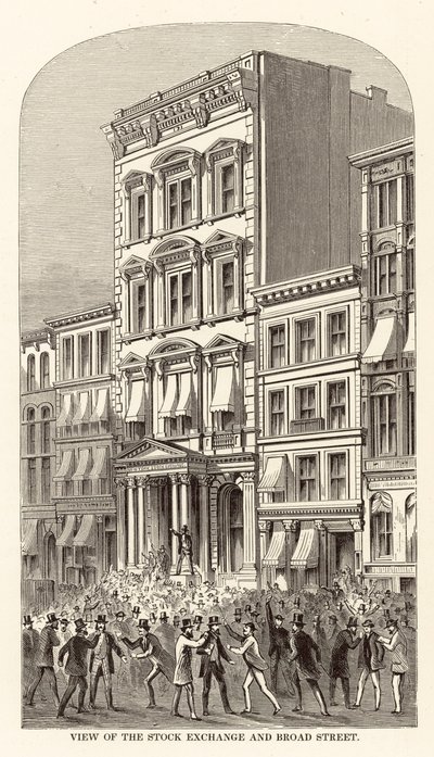 Utsikt över börsen och Broad Street av Arthur Lumley