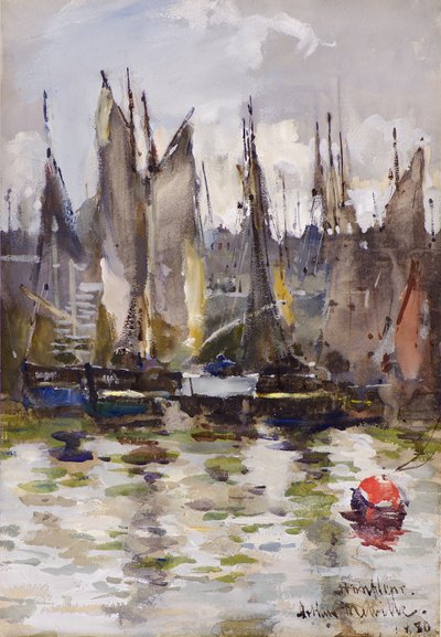 Honfleur hamn av Arthur Melville