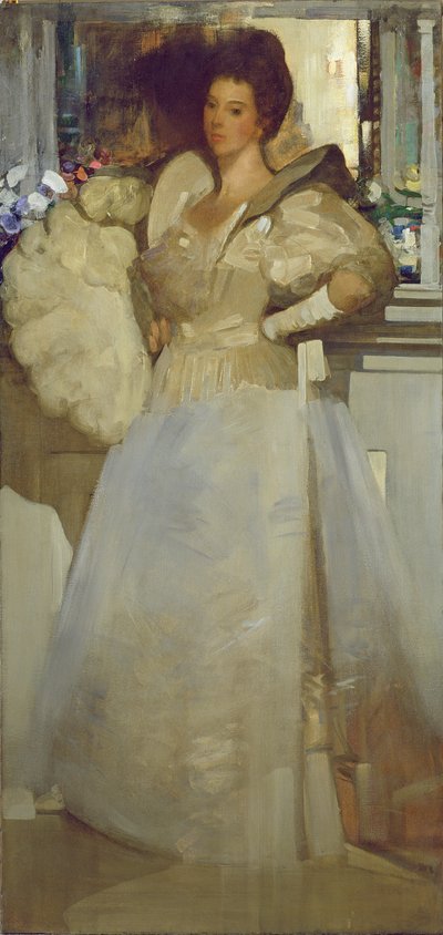 Opal and Grey, Porträtt av Miss Rachel White, 1897 av Arthur Melville