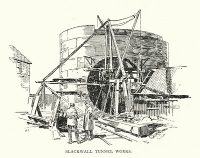 Blackwall Tunnel Works (litografi) av Arthur Moreland