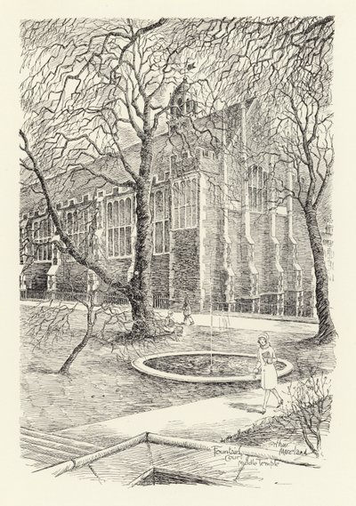 Fountain Court, Middle Temple (litografi) av Arthur Moreland