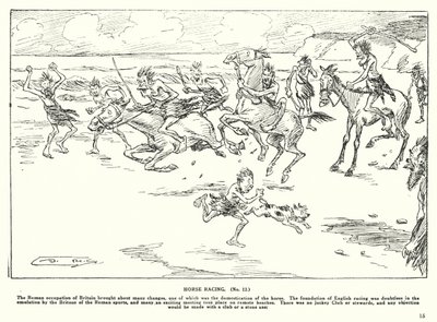 Hästkapplöpning (litografi) av Arthur Moreland