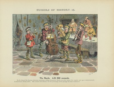 Barderna. A.D. 500 och framåt (färglitografi) av Arthur Moreland