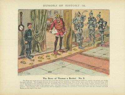 Berättelsen om Thomas a Becket. Nr 5 (färglitografi) av Arthur Moreland
