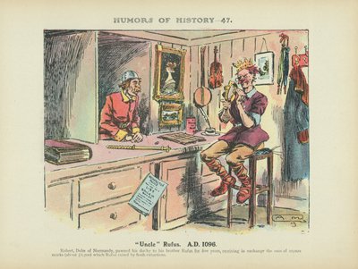 "Farbror" Rufus. 1096 e.Kr. (färglitografi) av Arthur Moreland