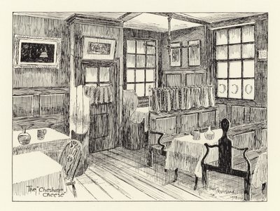 Ye Olde Cheshire Cheese (litografi) av Arthur Moreland
