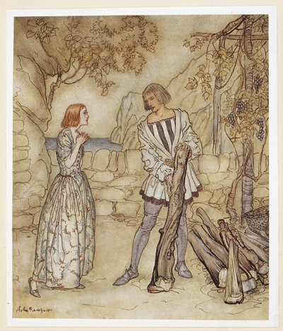 AKT III: Scen I, rad 15 Ack, nu ber er, arbeta inte så hårt. av Arthur Rackham