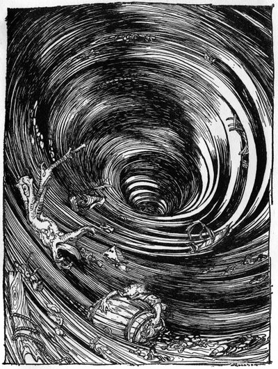 "A Descent into the Maelstrom" av Edgar Allan Poe av Arthur Rackham