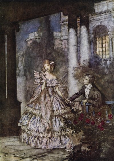 Annons för Colgates Cashmere Bouquet tvål, vinnare av ett pris från Art Directors" Club of New York vid deras 1924 Exhibition of Advertising Art av Arthur Rackham