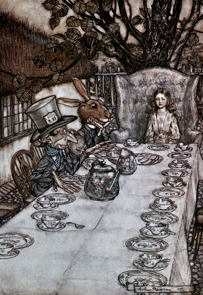 Alice i Underlandet, 1917 av Arthur Rackham