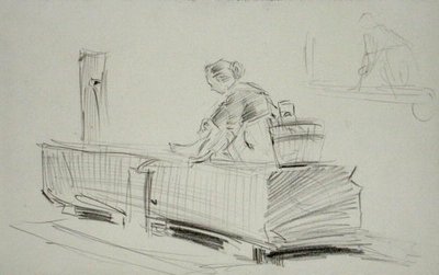 Vid pumpen (penna på papper) av Arthur Rackham
