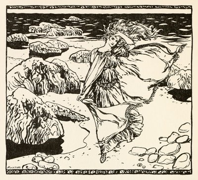 Becuma från Becuma of the White Skin i Irish Fairy Tales av Arthur Rackham