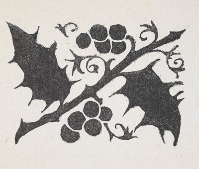 Svartvitt tryck av Holly Leave och bär av Arthur Rackham