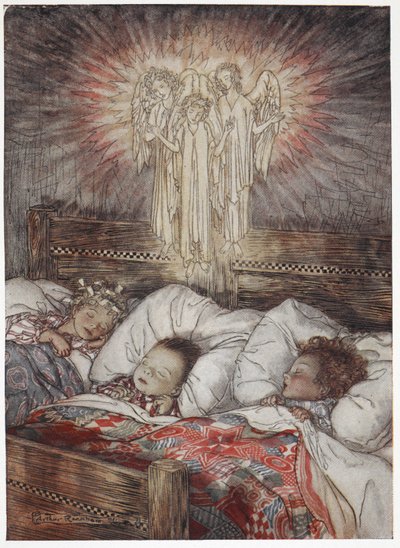 Barn sover och drömmer av Arthur Rackham