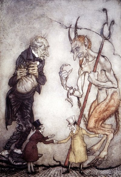 Christmas Tale av Charles Dickens (1812 - 1872), illustration av Arthur Rackham (1867-1939) av Arthur Rackham