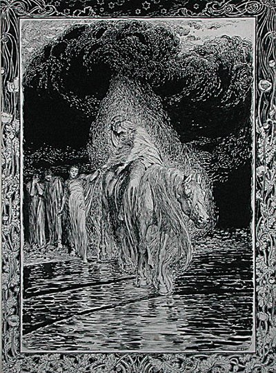 Korsar floden av Arthur Rackham