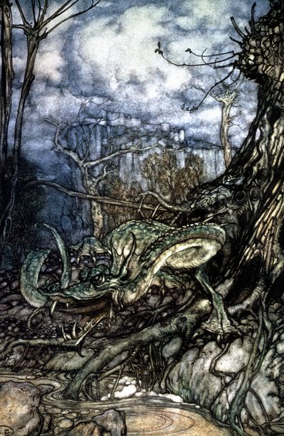 drake av Arthur Rackham