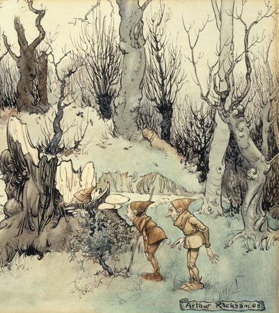 Tomtar i en skog, 1908 av Arthur Rackham