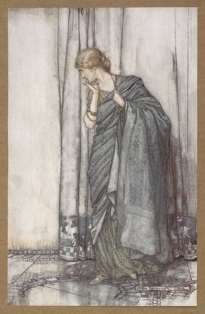 ヘレナ」。 「真夏の夜の夢」の一場面.swedish av Arthur Rackham