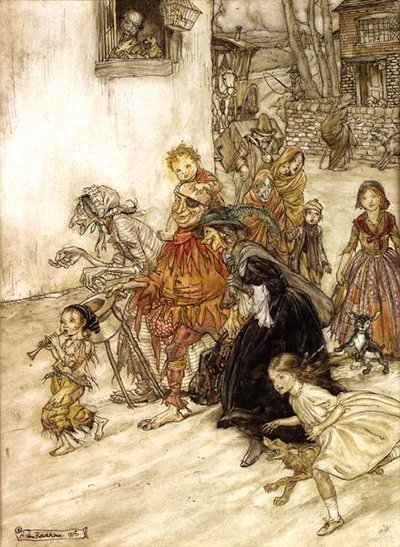 Illustration Till Mamma Gås av Arthur Rackham