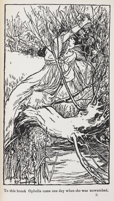 Illustration från Hamlet av Arthur Rackham