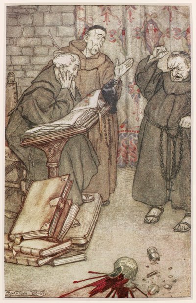 Illustration av The Jackdaw of Reims, 1907 av Arthur Rackham