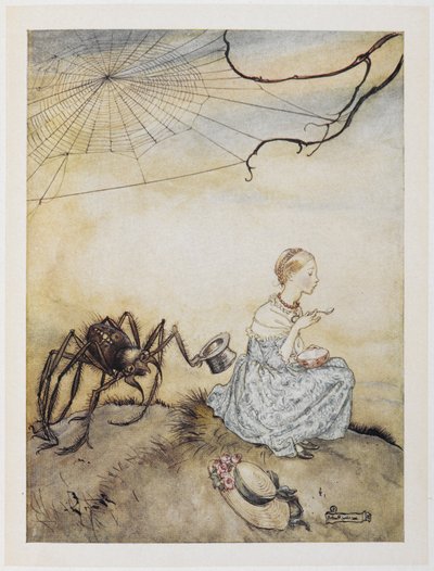 Lilla fröken Muffet av Arthur Rackham