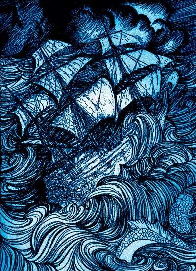 "Manuskript hittat i en flaska" av Edgar Allan Poe av Arthur Rackham
