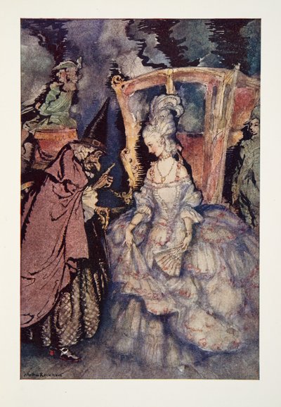 Nu, Askungen, kan du gå; men kom ihåg?..., från The Arthur Rackham Fairy Book, pub. 1933 av Arthur Rackham